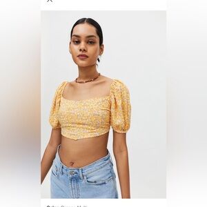 Motel Yuja Strappy Back Cropped Top